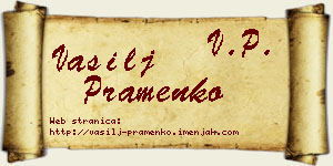 Vasilj Pramenko vizit kartica